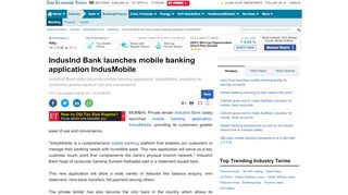 
                            6. IndusInd Bank launches mobile banking application IndusMobile - The ...