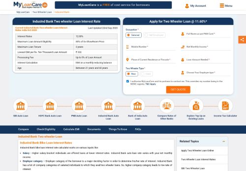 
                            7. IndusInd Bank Two Wheeler Loan Interest Rate @ Lowest Rate Feb ...