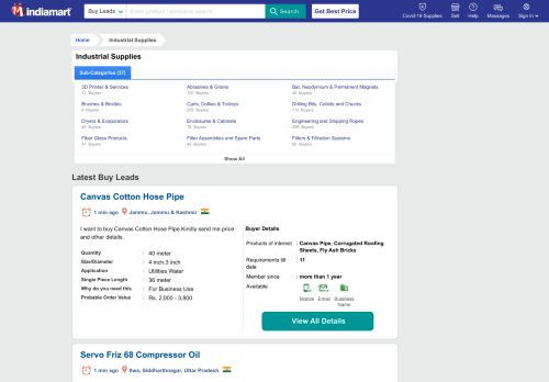 
                            6. Industrial Supplies - Buy Leads - IndiaMART