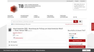 
                            13. Industriemeister 2000 Neuordnung der Prüfung zum Industriemeister ...