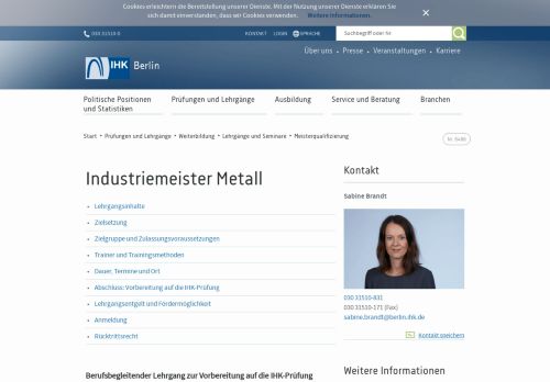 
                            2. Industriemeister Metall - IHK Berlin