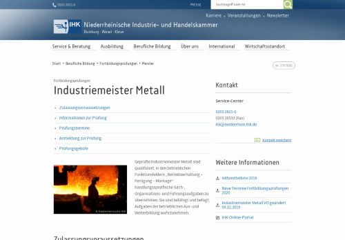 
                            8. Industriemeister Metall - Niederrheinische IHK