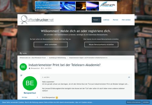 
                            10. Industriemeister Print bei der Telelearn-Akademie ...