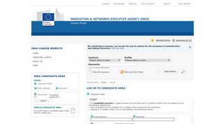 
                            12. INEA - My candidate area (Log in/Create)