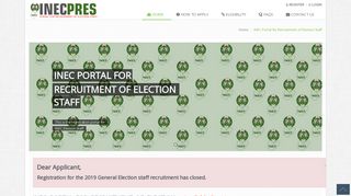 
                            3. INEC Portal for Recruitment of Election Staff - INEC Portal for ...