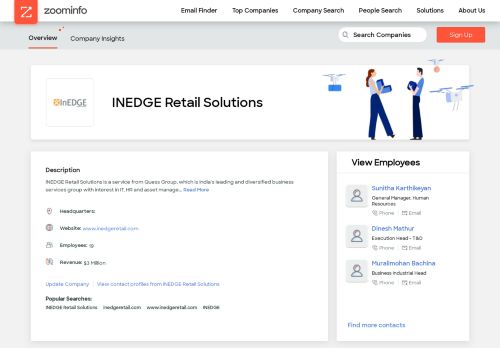 
                            6. INEDGE Retail Solutions | ZoomInfo.com