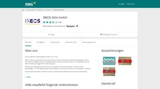 
                            11. INEOS Köln GmbH als Arbeitgeber | XING Unternehmen