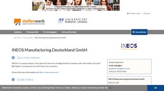 
                            9. INEOS Köln GmbH | Stellenwerk Koblenz Landau