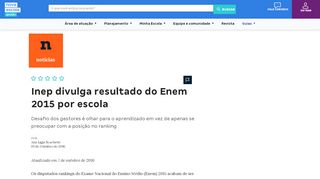 
                            9. Inep divulga resultado do Enem 2015 por escola - Gestão Escolar