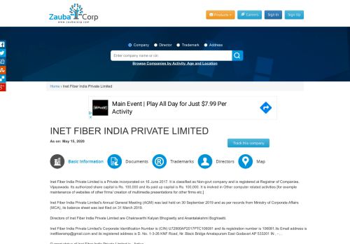 
                            10. INET FIBER INDIA PRIVATE LIMITED - Company, directors and ...