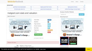 
                            4. Inetgiant : Website stats and valuation