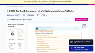 
                            6. INF303_Textbook-Summary - http/wikistudent.ws/Unisa TABLE OF ...