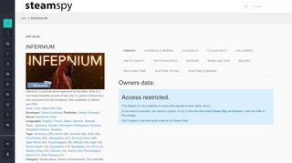 
                            9. INFERNIUM - SteamSpy - All the data and stats about Steam games