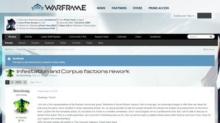 
                            1. Infestation and Corpus factions rework - General - Warframe Forums