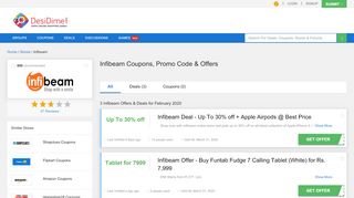 
                            7. Infibeam Coupons, Promo code, Offers & Deals - February 2019