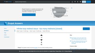 
                            4. Infinite loop redirect issue - too many redirects - Drupal Answers