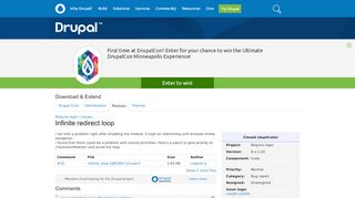 
                            2. Infinite redirect loop [#2881063] | Drupal.org