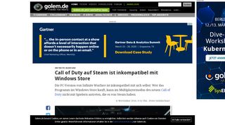 
                            1. Infinite Warfare: Call of Duty auf Steam ist inkompatibel mit Windows ...