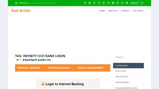 
                            10. infinity icici bank login | Bank in India