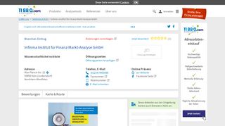 
                            9. ▷ Infinma Institut für Finanz-Markt-Analyse GmbH | Tel. (02234 ...