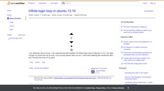 
                            8. Infinte login loop in ubuntu 13.10 - Stack Overflow