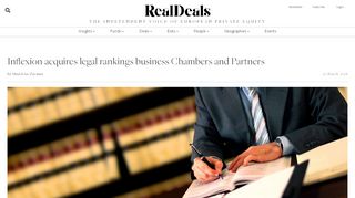 
                            13. Inflexion acquires legal rankings business Chambers and Partners