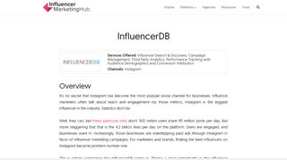 
                            6. InfluencerDB Review - Pricing and Features | Software Reviews