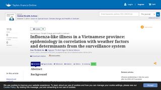 
                            13. Influenza-like illness in a Vietnamese province: epidemiology in ...