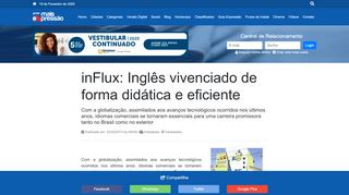 
                            11. inFlux: Inglês vivenciado de forma didática e eficiente - Jornal Mais ...