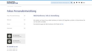 
                            4. Info & Anmeldung - Personalentwicklung - Haufe Akademie