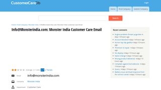 
                            10. info@monsterindia.com: Monster India Customer Care Email ...