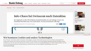 
                            13. Info-Chaos bei Swisscom nach Datenklau - News Wirtschaft ...