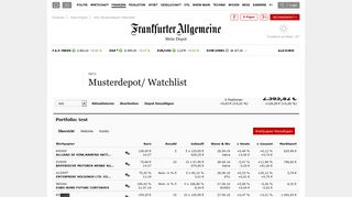
                            1. Info: Musterdepot/ Watchlist - Mein Depot - FAZ
