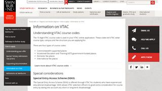 
                            13. Info on VTAC | Degrees and Double Degrees | Swinburne University ...