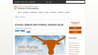 
                            11. Info Portal - iSchool @ UT Austin