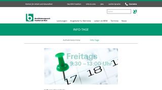 
                            3. Info-Tage - BFW Frankfurt