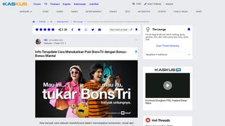 
                            5. Info Terupdate Cara Menukarkan Poin BonsTri dengan Bonus-Bonus ...