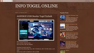 
                            5. INFO TOGEL ONLINE: AGENSGP.COM Bandar Togel Terbaik