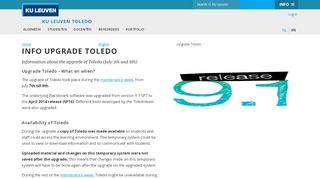 
                            7. Info upgrade Toledo – KU Leuven Toledo