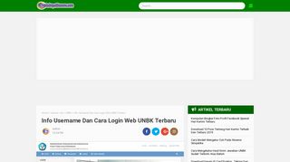 
                            12. Info Username Dan Cara Login Web UNBK Terbaru ...