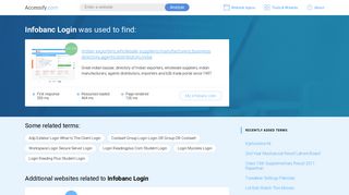 
                            3. Infobanc Login at top.accessify.com