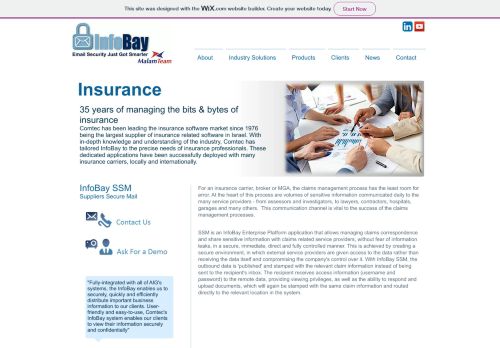 
                            4. InfoBay - Secure Mail For Insurance Carriers - Wix.com