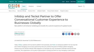 
                            9. Infobip and Teckst Partner to Offer Conversational Customer ...