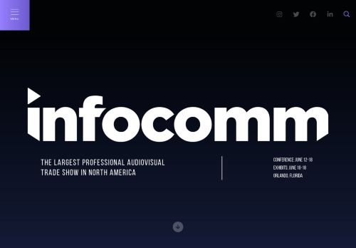
                            5. InfoComm 2019: Welcome