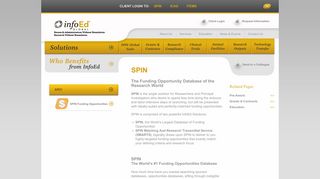 
                            12. InfoEd SPIN Global Suite For Research Funding Administration