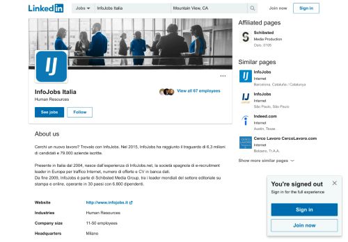 
                            6. InfoJobs Italia | LinkedIn