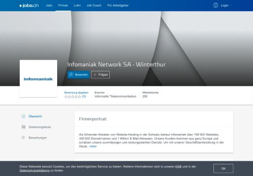 
                            12. Infomaniak Network SA - 10 Stellenangebote auf jobs.ch