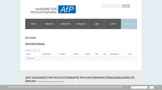 
                            12. Infomaterial - AfP Akademie für Psychotherapie ... - AfP Erfurt