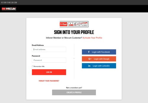 
                            1. InfoNet Login - Mecum Auctions