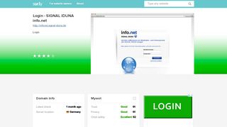 
                            9. infonet.signal-iduna.de - Login - SIGNAL IDUNA info.net - Info ... - Sur.ly